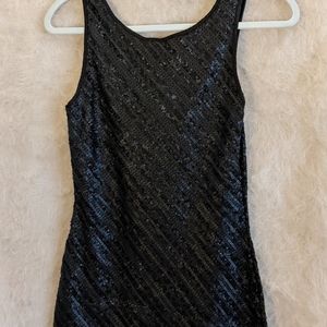 Black Sequined Dress